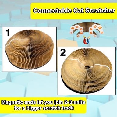 Connectable Peluzz cat scratcher with modular design options